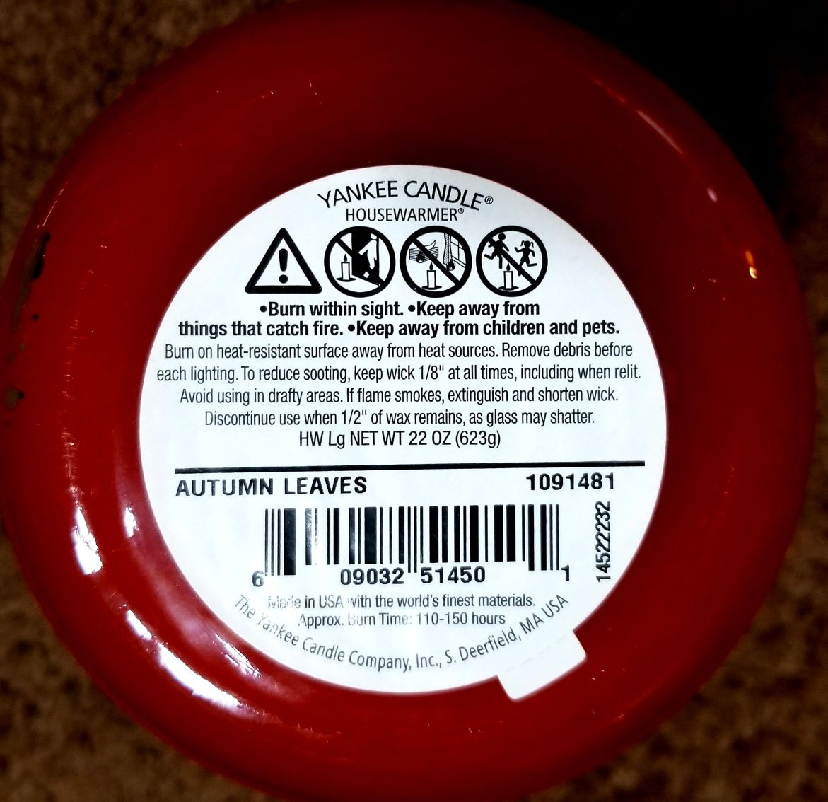 CANDLE: Autumn Yankee Autum Leaves - Yankee Candle (Autumn Candles) action figure collectible - Main Image 2