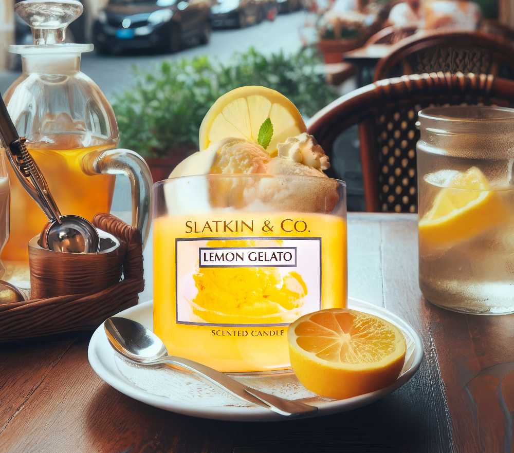 CANDLE: International Bath & Bodyworks Italy Lemon Gelato 2011 - Bath & Bodyworks Candle (International Candles) action figure collectible - Main Image 4