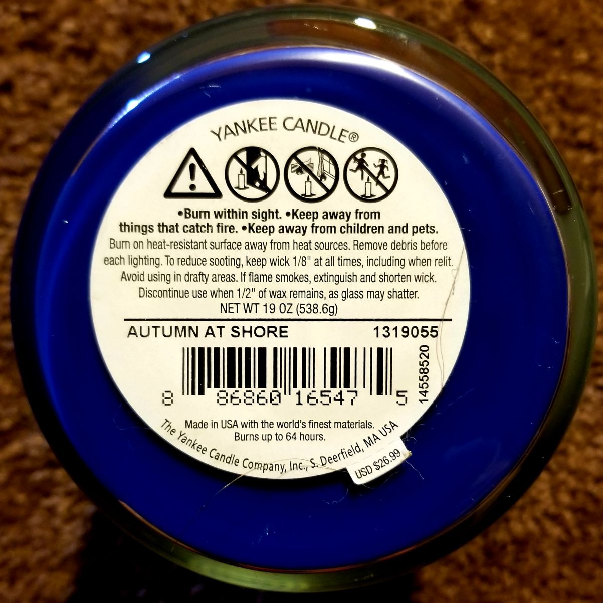 CANDLE: Autumn Yankee Autumn at the Beach Pillar - Yankee Candle (Autumn Candles) action figure collectible - Main Image 2