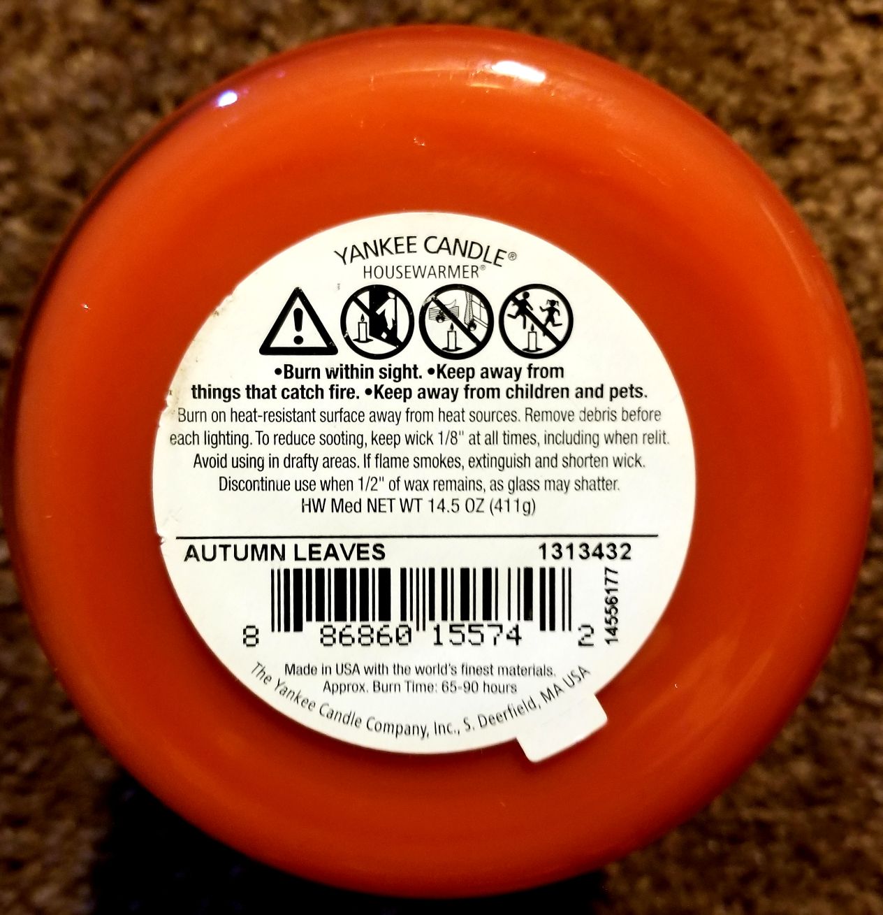 CANDLE: Autumn Yankee Autumn Leaves Sparkle Jar Edition 2013 - Yankee Candle (Autumn Candles) action figure collectible - Main Image 2