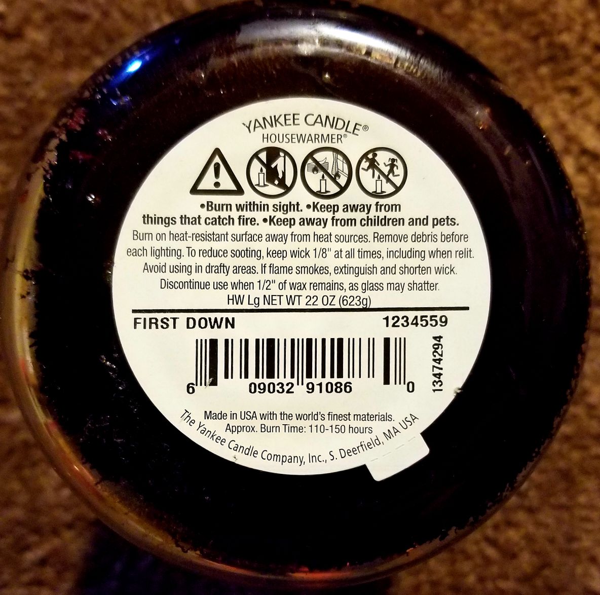 CANDLE: Football Yankee First Down 2013 - Yankee Candle (Sports Candles) action figure collectible - Main Image 2