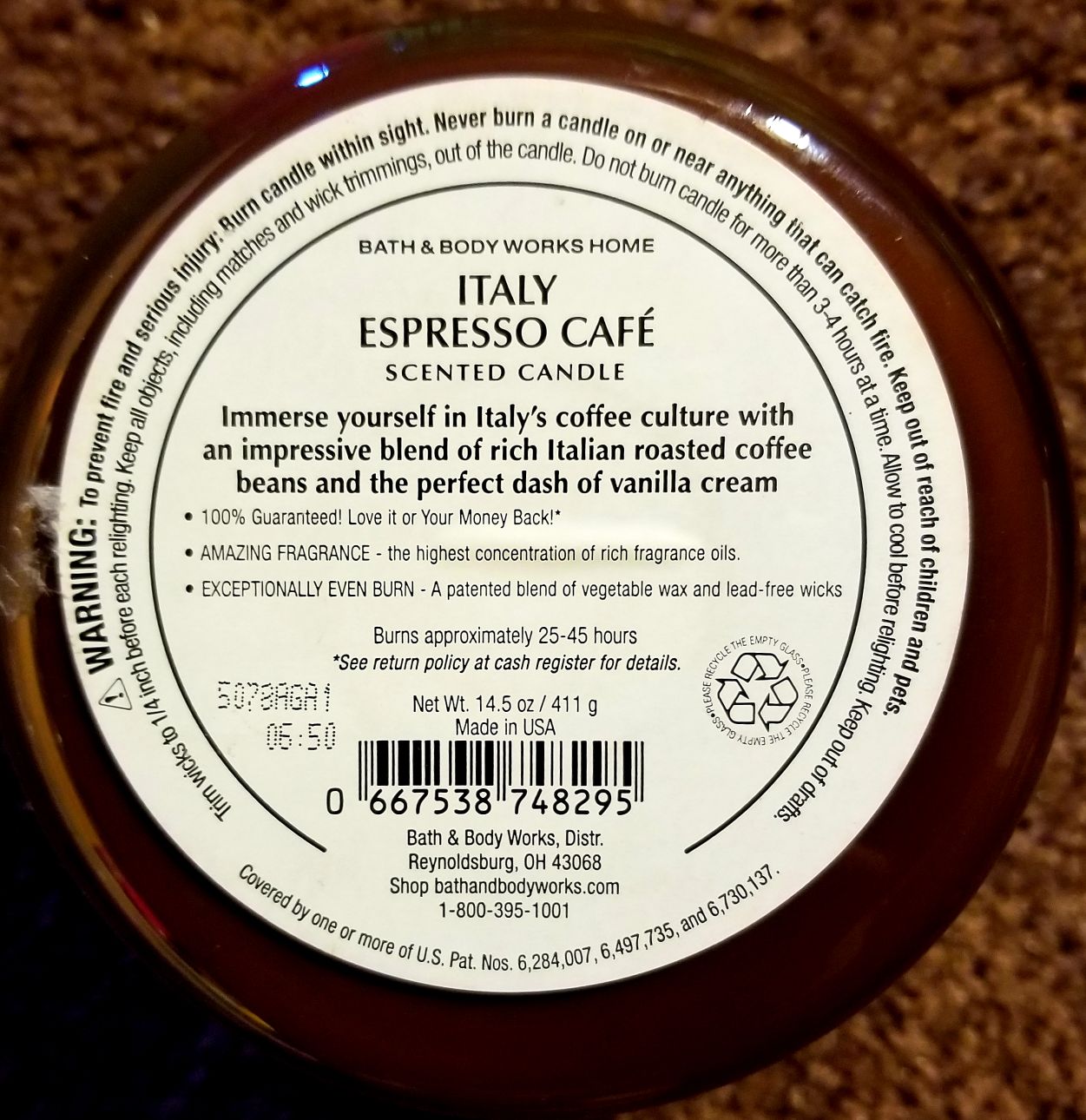 CANDLE: International Bath & Bodyworks Italy Espresso Café 2016 - Bath & Bodyworks Candle (International Candles) action figure collectible - Main Image 2