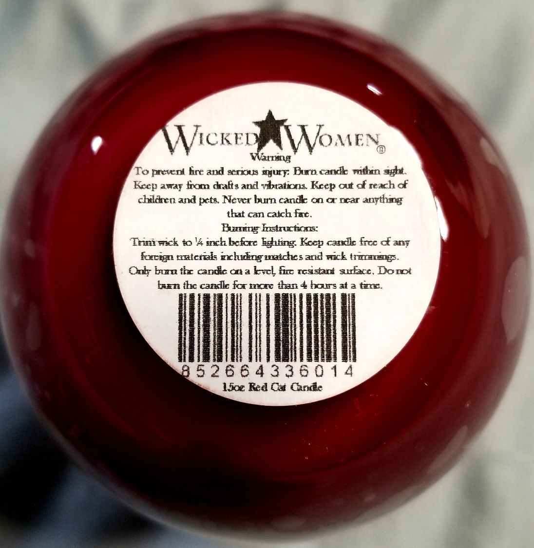 CANDLE: America City Bath & Body Works New York Finger Lakes Hazzlitt Red Cat Wine - Wicket Women (Wine & Sangria Candles) action figure collectible - Main Image 2