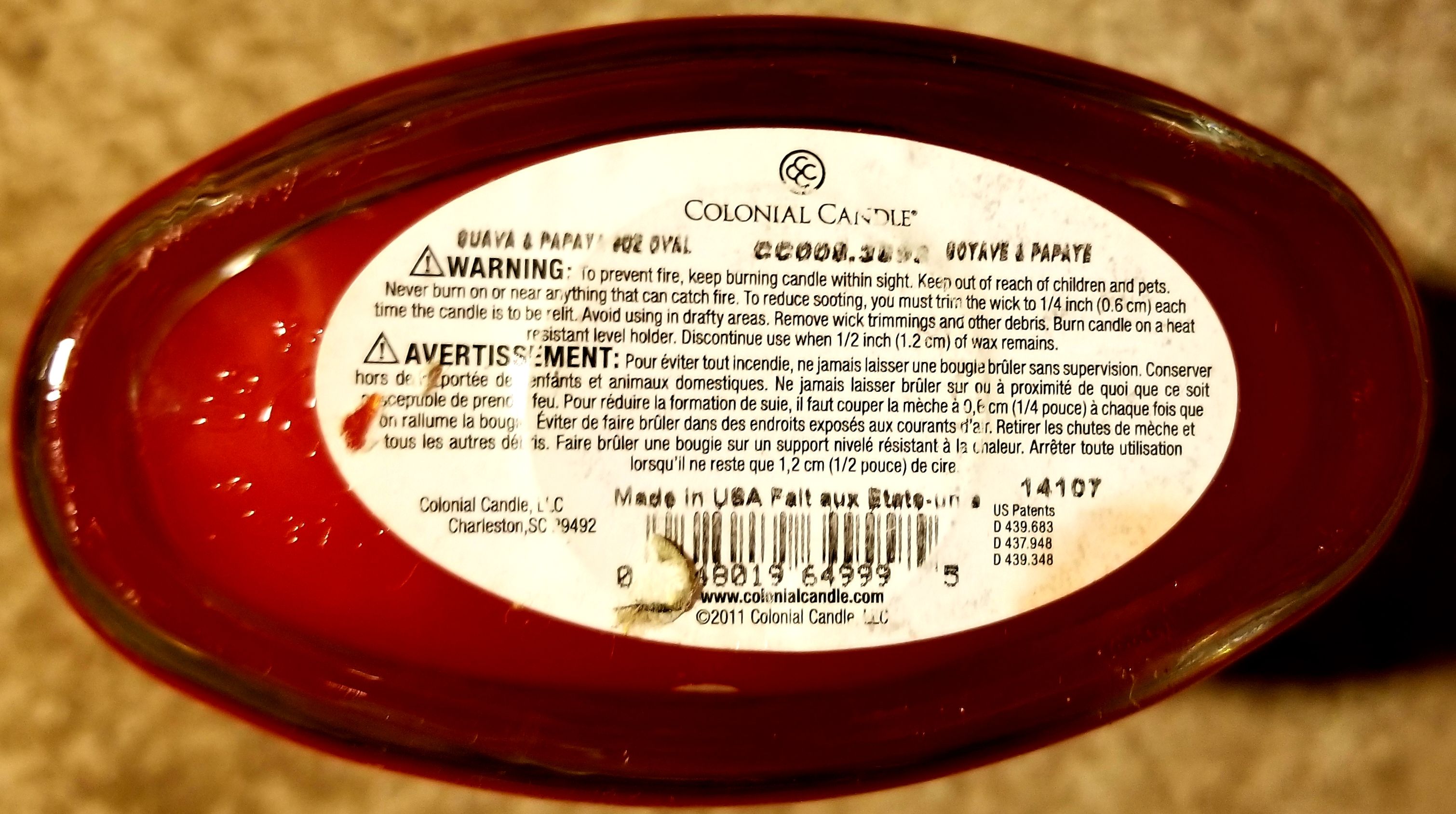 CANDLE: International Colonial Guava And Papaya Brazil - Colonial Candle (International Candles) action figure collectible - Main Image 2