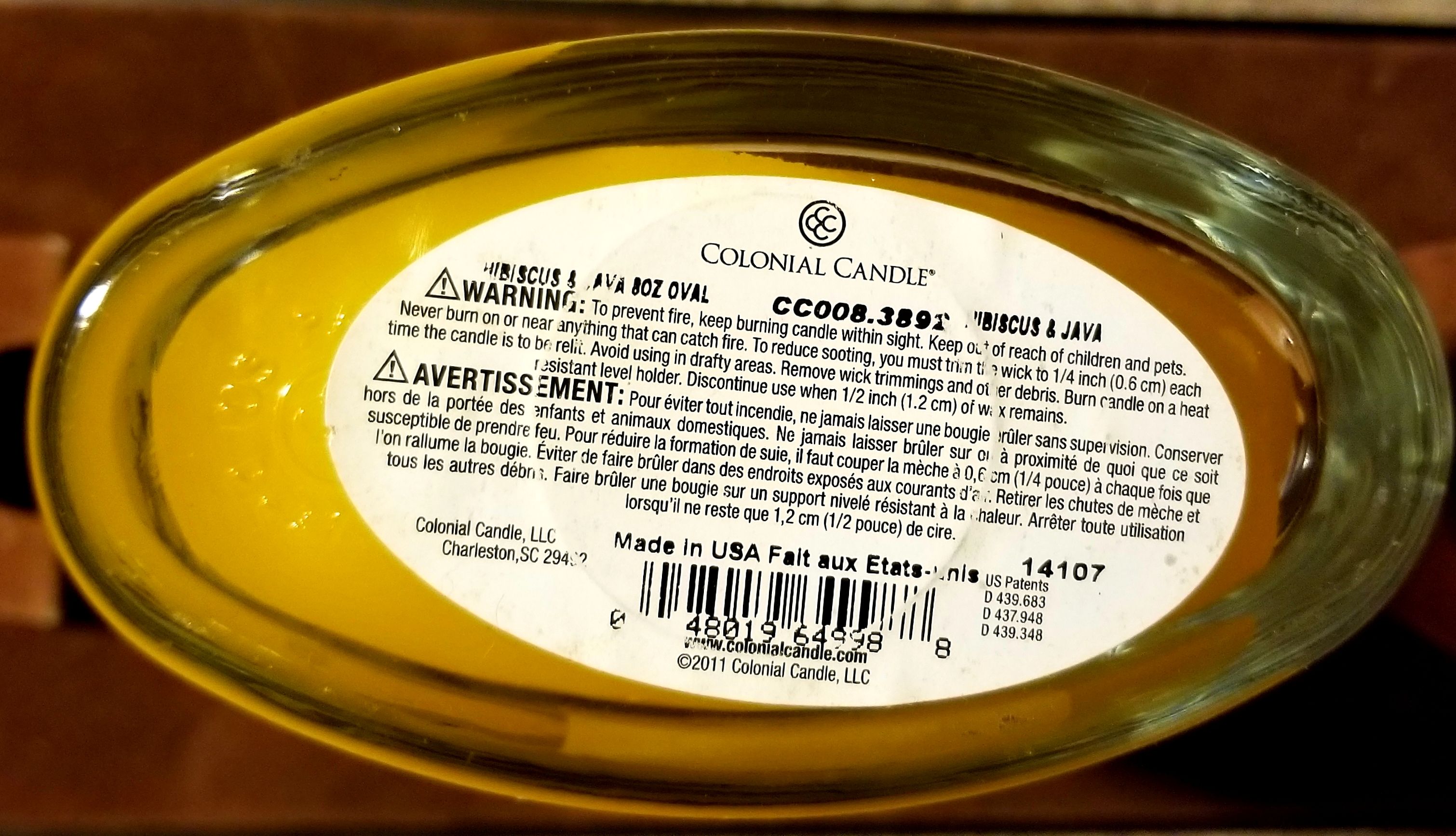 CANDLE: International Colonial Hibiscus & Java Brazil - Colonial Candle (International Candles) action figure collectible - Main Image 2