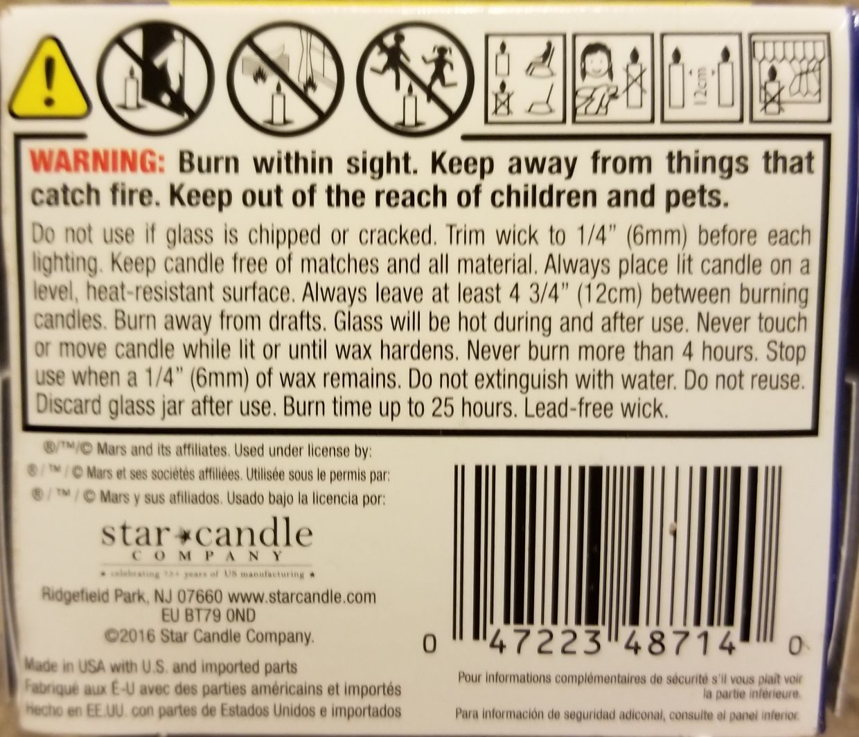 CANDLE: Candy Starburst boxed Blueberry Açai - Star Candle Company (Candy Candles) action figure collectible - Main Image 2
