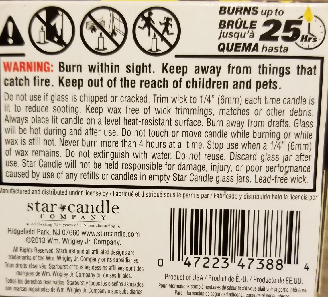 CANDLE: Candy Starburst boxed Blueberry - Star Candle Company (Candy Candles) action figure collectible - Main Image 2