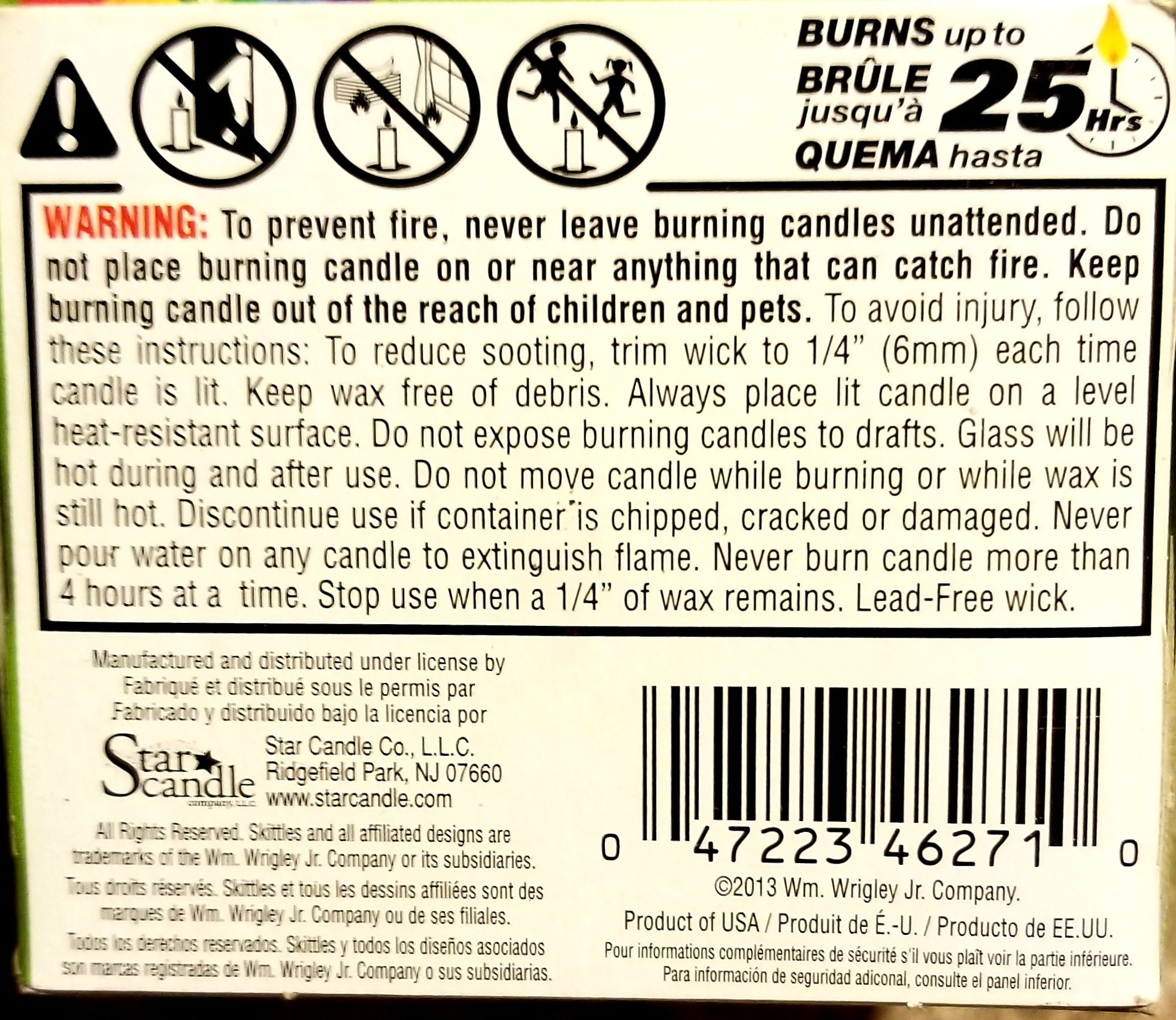 CANDLE: Candy Skittles boxed Melon Berry - Star Candle Company (Candy Candles) action figure collectible - Main Image 2