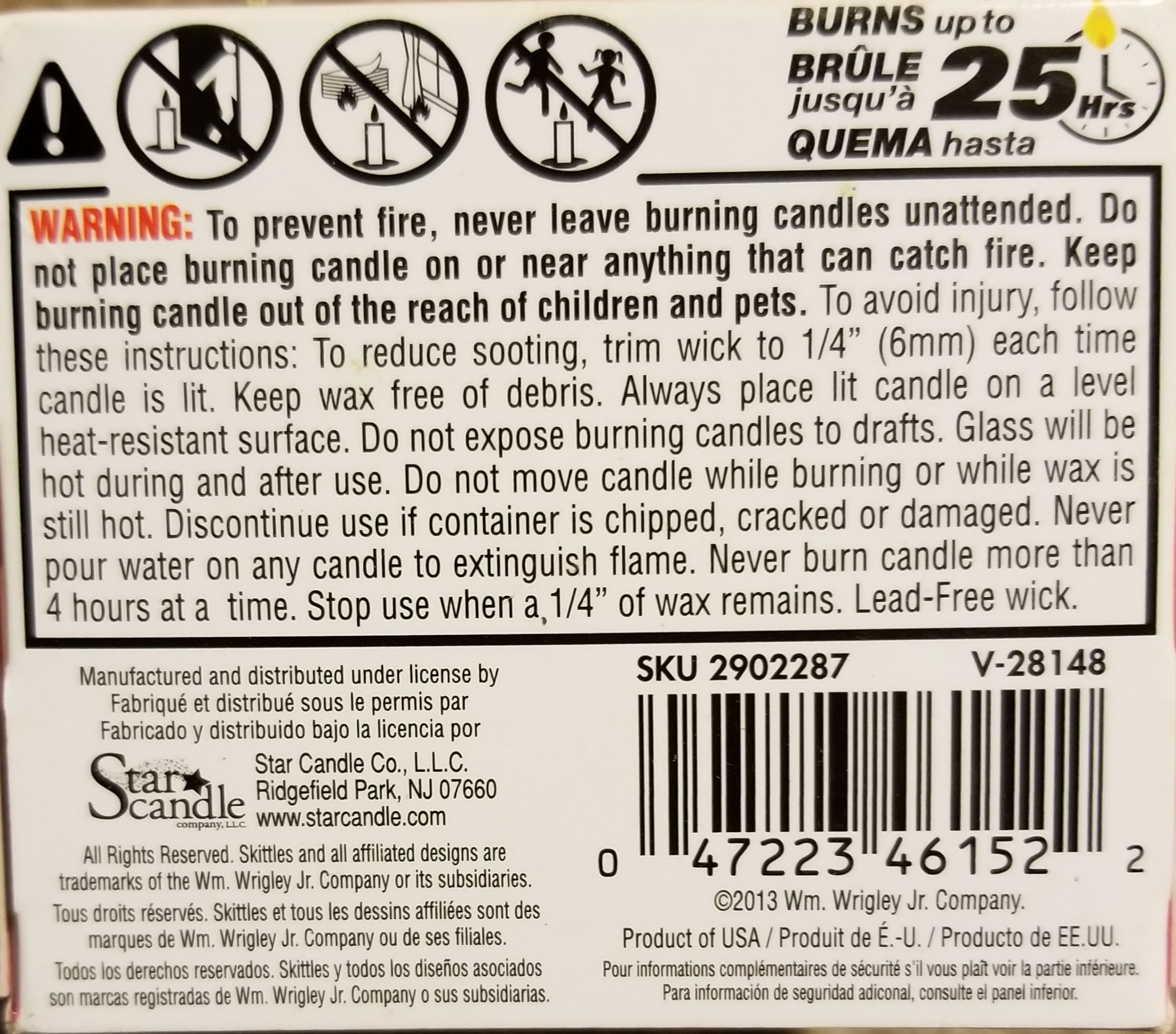 CANDLE: Candy Skittles boxed Strawberry 2013 - Star Candle Company (Candy Candles) action figure collectible - Main Image 2