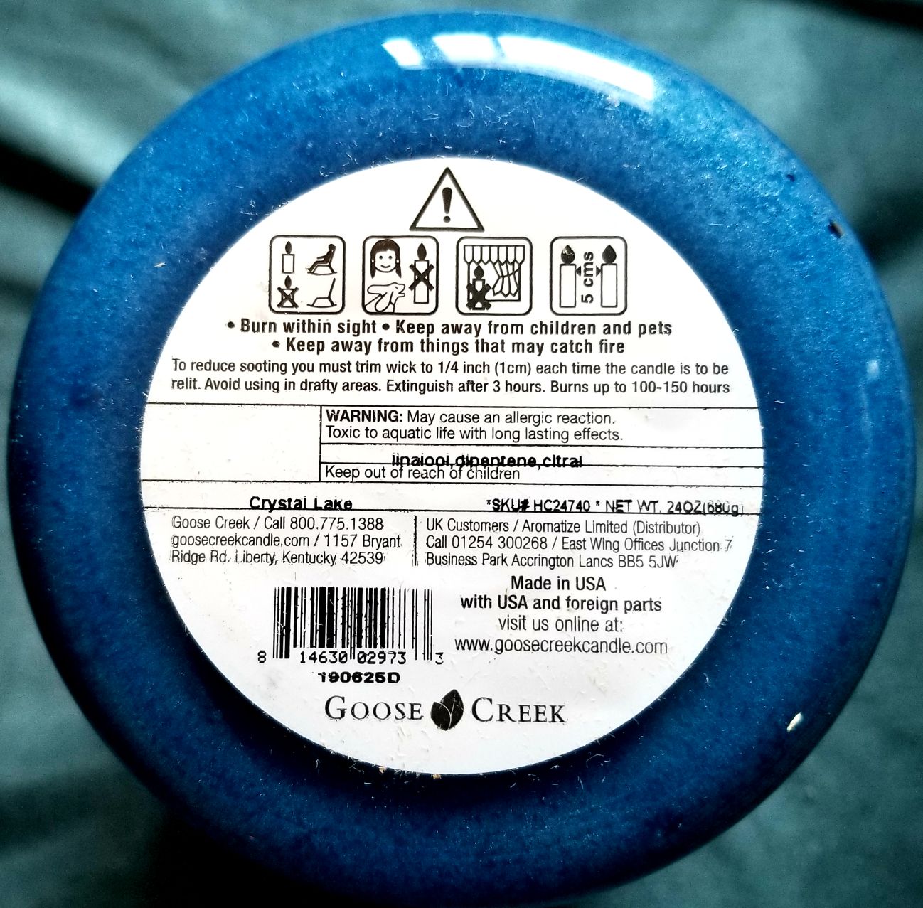 CANDLE: Halloween Goose Creek Crystal Lake 2019 - Goose Creek Candle (Halloween Candle) action figure collectible [Barcode 814630029733] - Main Image 2