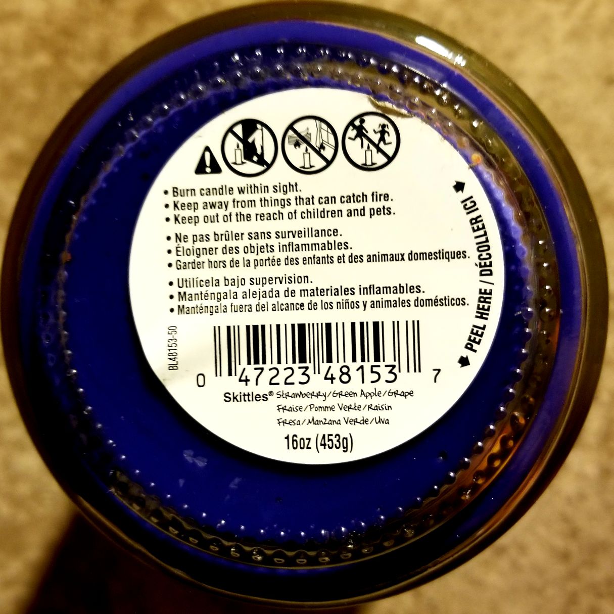 CANDLE: Candy Skittles Jar Triple Original Flavors - Star Candle (Candy Candles) action figure collectible - Main Image 2