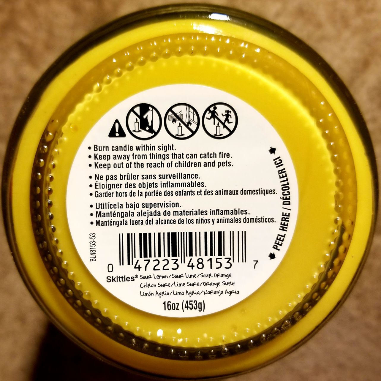 CANDLE: Candy Skittles Jar Triple Sour - Star Candle (Candy Candles) action figure collectible - Main Image 2