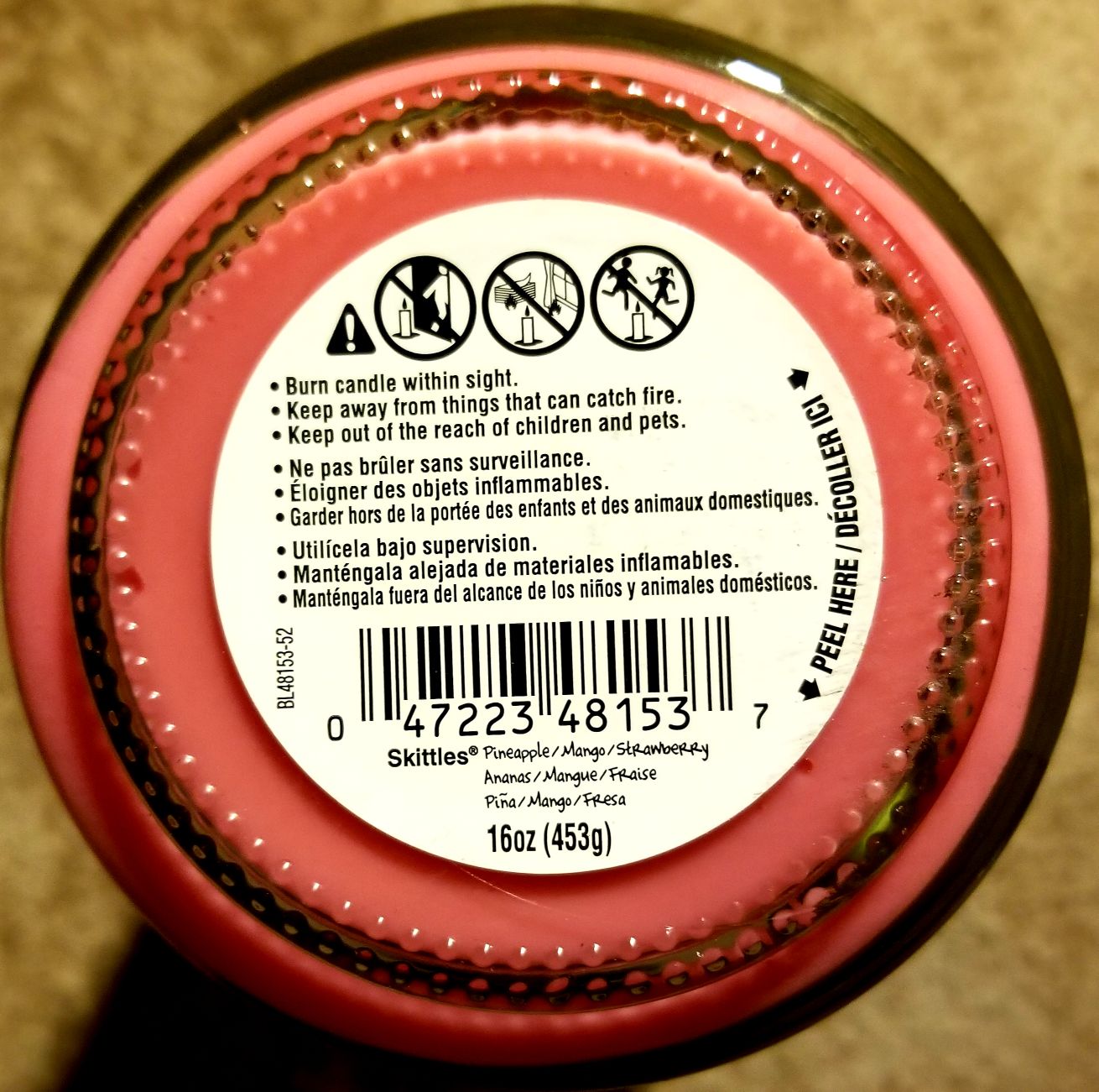 CANDLE: Candy Skittles Jar Triple Tropical - Star Candle (Candy Candles) action figure collectible - Main Image 2