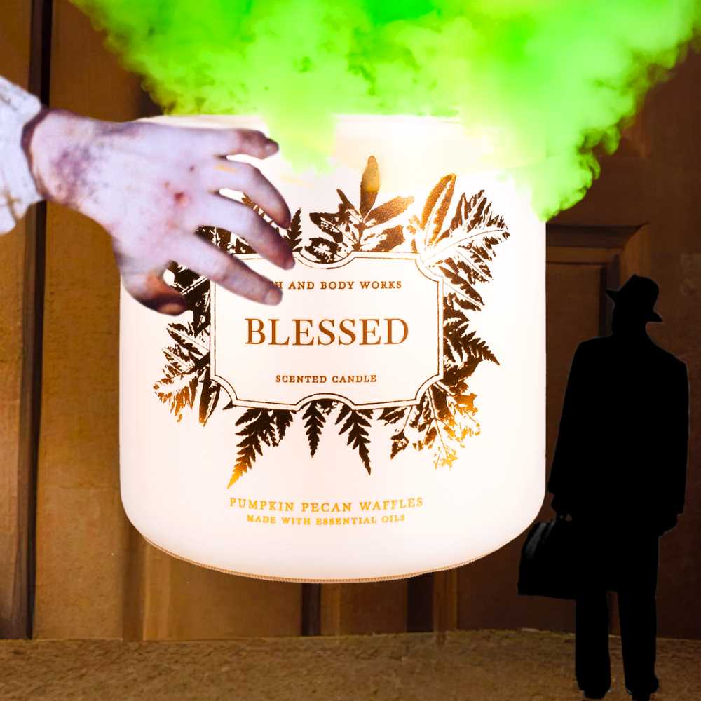 CANDLE: Thanksgiving Bath & Bodyworks Blessed Pumpkin Pecan Waffles  2019 - Bath & Bodyworks Candle (Thanksgiving Candles) action figure collectible [Barcode 667550945795] - Main Image 3