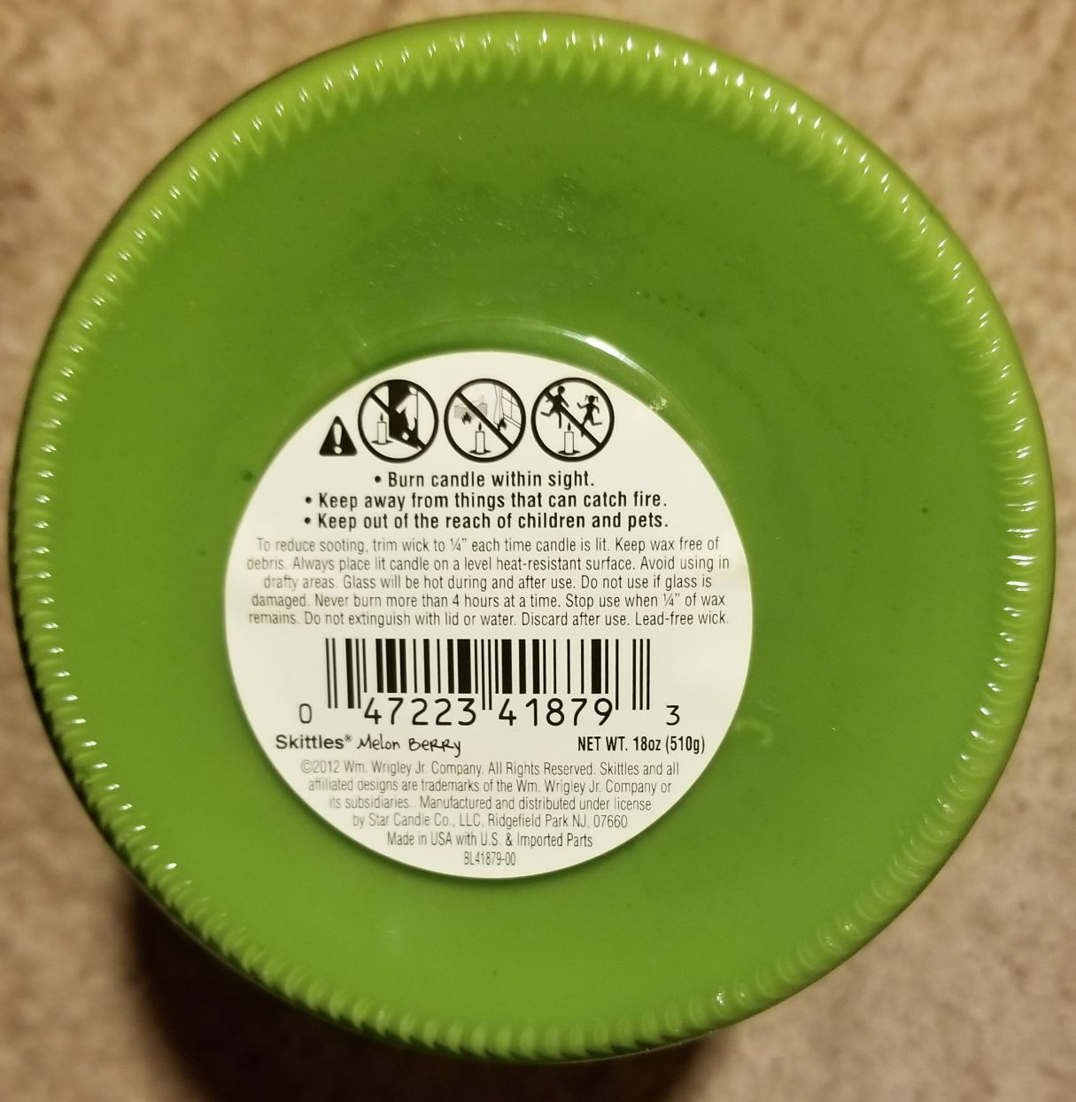 CANDLE: Candy Skittles Jar Melon Berry - Star Candle Company (Candy Candles) action figure collectible - Main Image 2