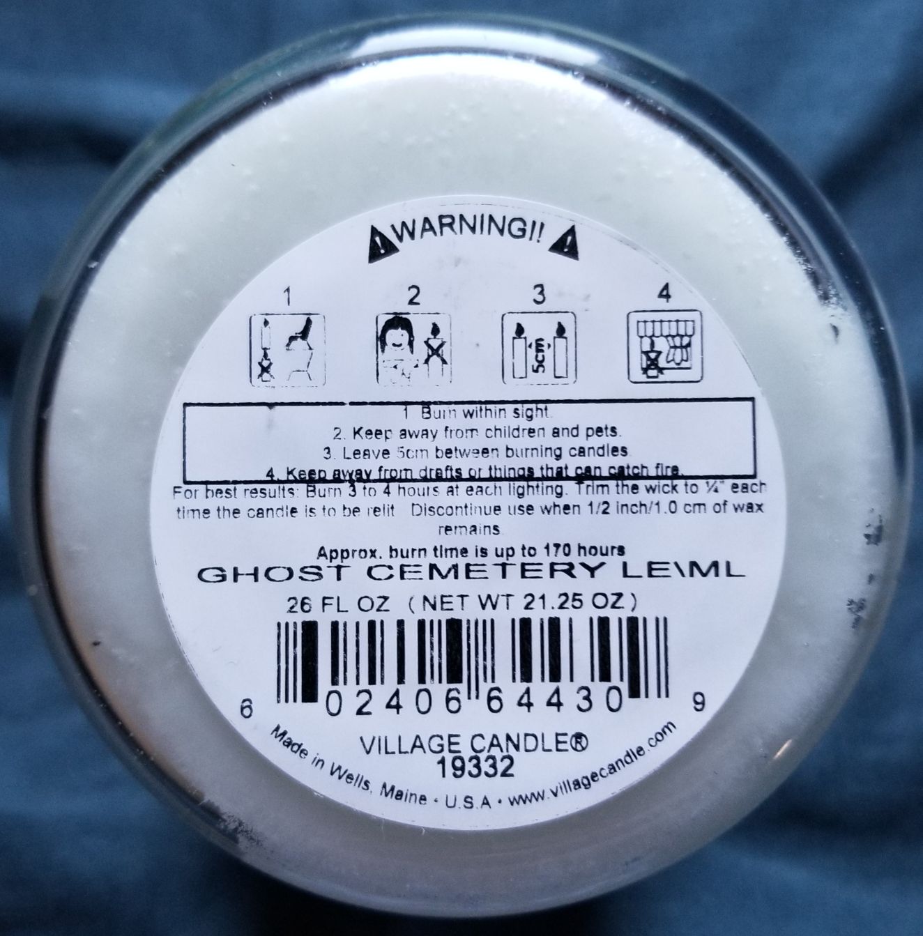 CANDLE: Halloween Village Ghost Cemetary 2019 - Village Candle (Halloween Candle) action figure collectible [Barcode 602406644309] - Main Image 2