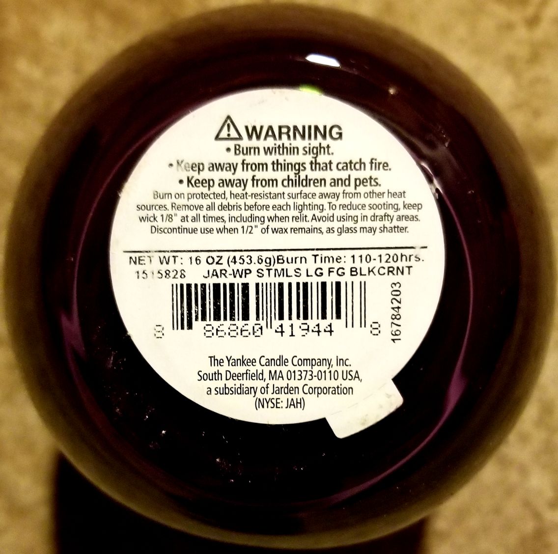 CANDLE: Wine Pairing Yankee Fig & Black Currant 2016 - Yankee Candle (Wine & Sangria Candles) action figure collectible - Main Image 2