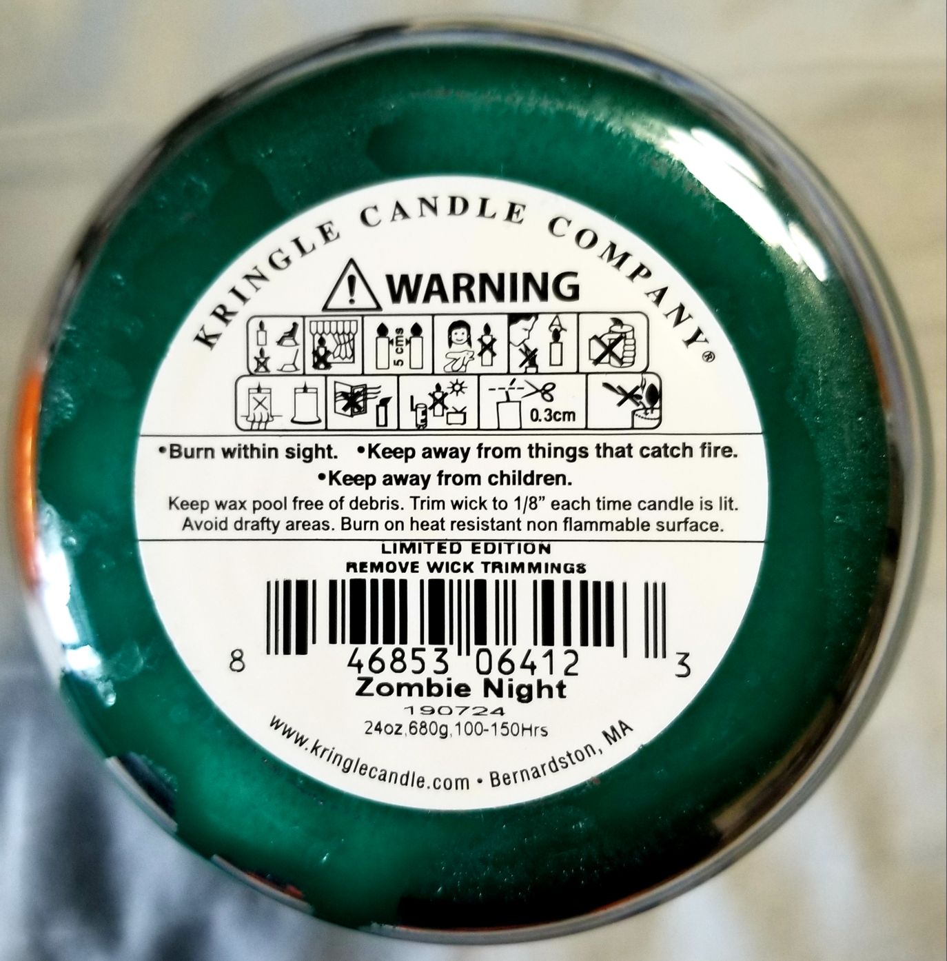 CANDLE: Halloween Country Candle Zombie Night  2019 Kringle - Country Candle (Halloween Candle) action figure collectible [Barcode 846853064123] - Main Image 2