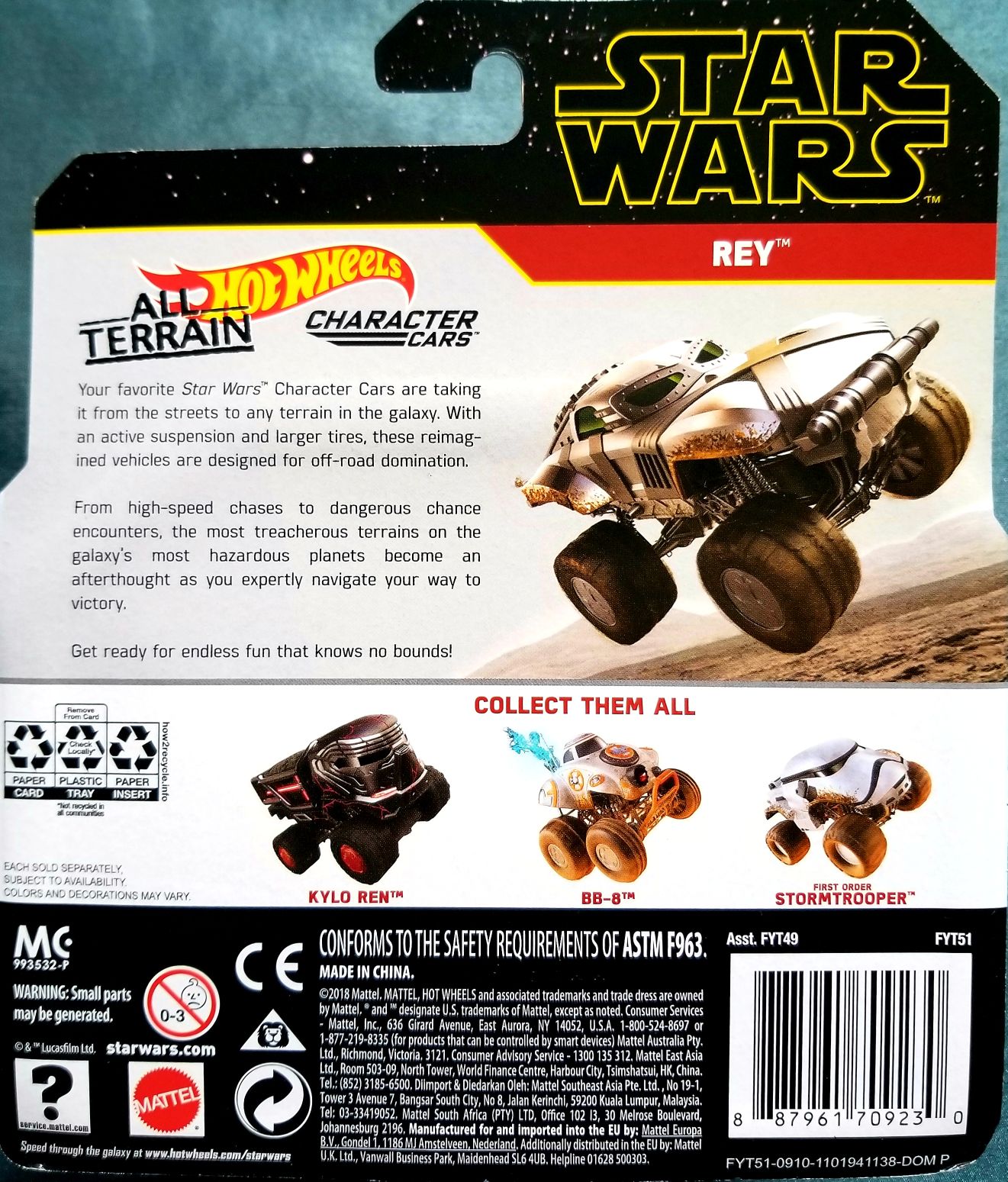 Hot Wheels Star Wars Character Rey All Terrain TROS - Hot Wheels from Mattel (Star Wars Hot Wheels) action figure collectible [Barcode 887961709230] - Main Image 2