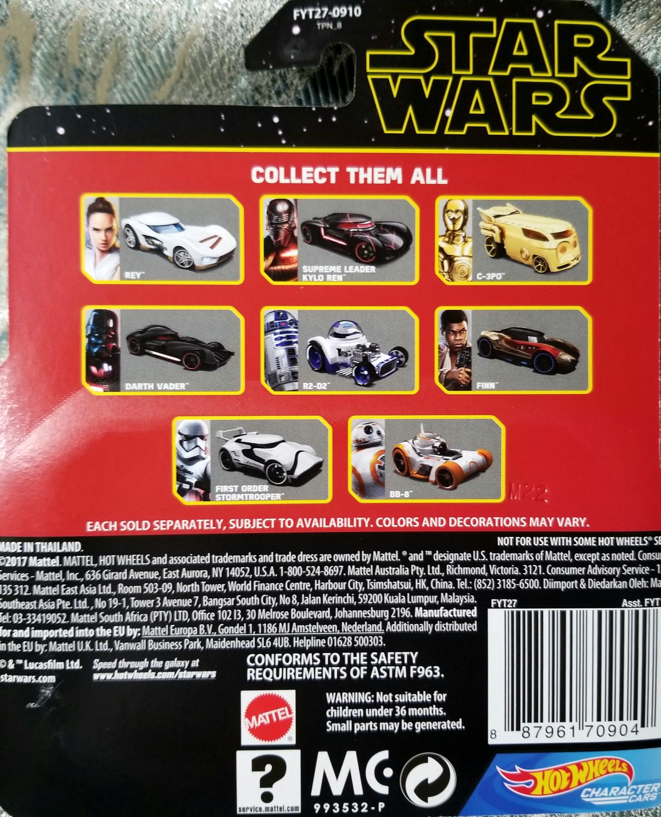 Hot Wheels D-O - Hot Wheels by Mattel (Star Wars Hot Wheels) action figure collectible [Barcode 887961709049] - Main Image 2