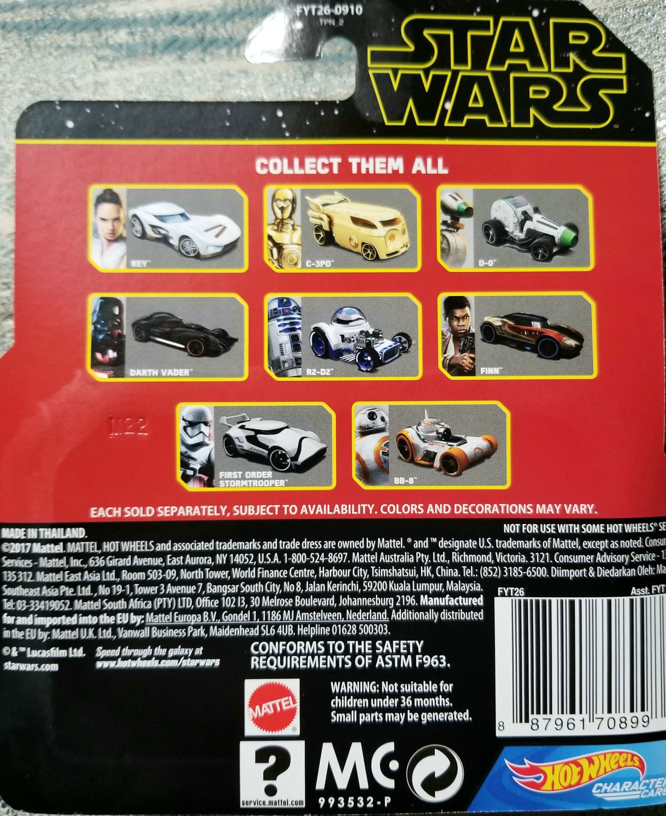 Hot Wheels Star Wars Character Supream Leader Kylo Ren TROS - Hot Wheels by Mattel (Star Wars Hot Wheels) action figure collectible [Barcode 887961708998] - Main Image 2