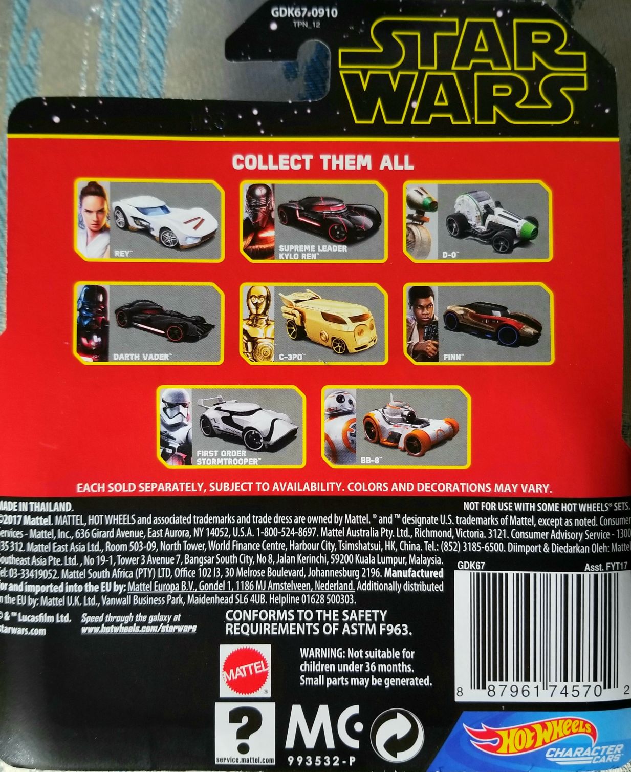 Hot Wheels Star Wars Character R2-D2 TROS - Hot Wheels from Mattel (Star Wars Hot Wheels) action figure collectible [Barcode 887961745658] - Main Image 2