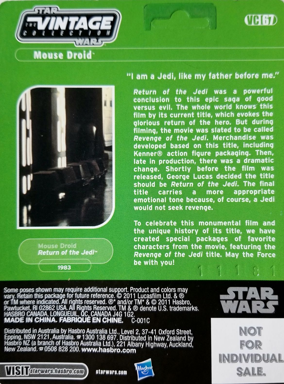 Mouse Droid - Hasbro (Star Wars: Revenge of the Jedi) action figure collectible - Main Image 2