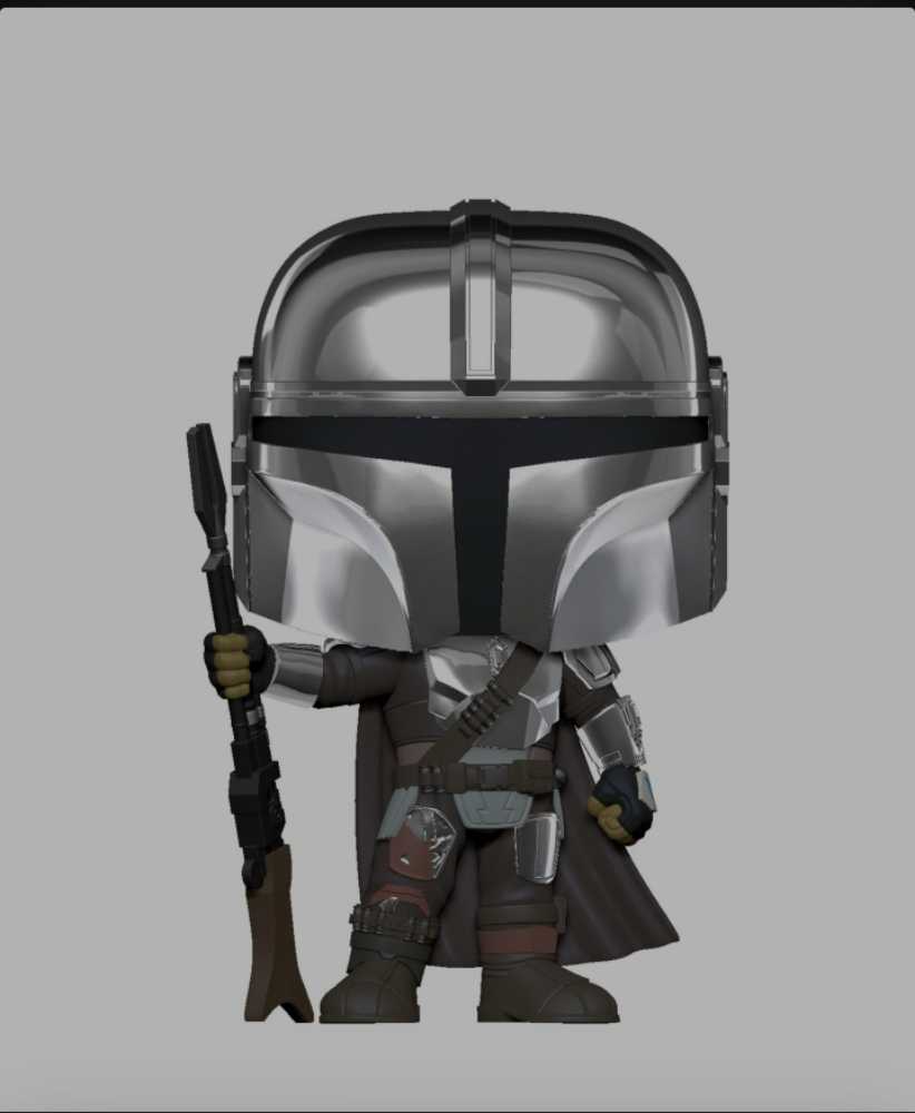 Funko Pop! Television: The Mandalorian 2020 MANDO - Funko (Star Wars The Mandalorian) action figure collectible [Barcode 0889698455459] - Main Image 3