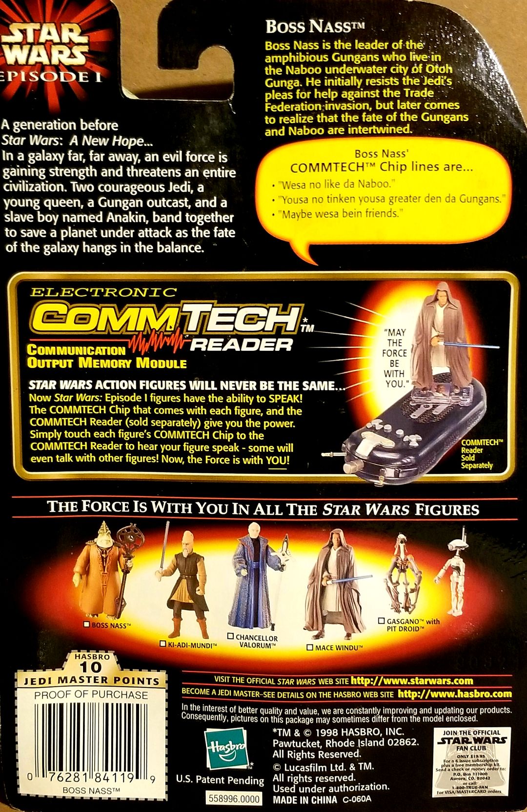 Phantom Menace figure 3.75 - Boss Nass. TPM - Hasbro (Star Wars Episode I The Phantom Menace) action figure collectible - Main Image 2