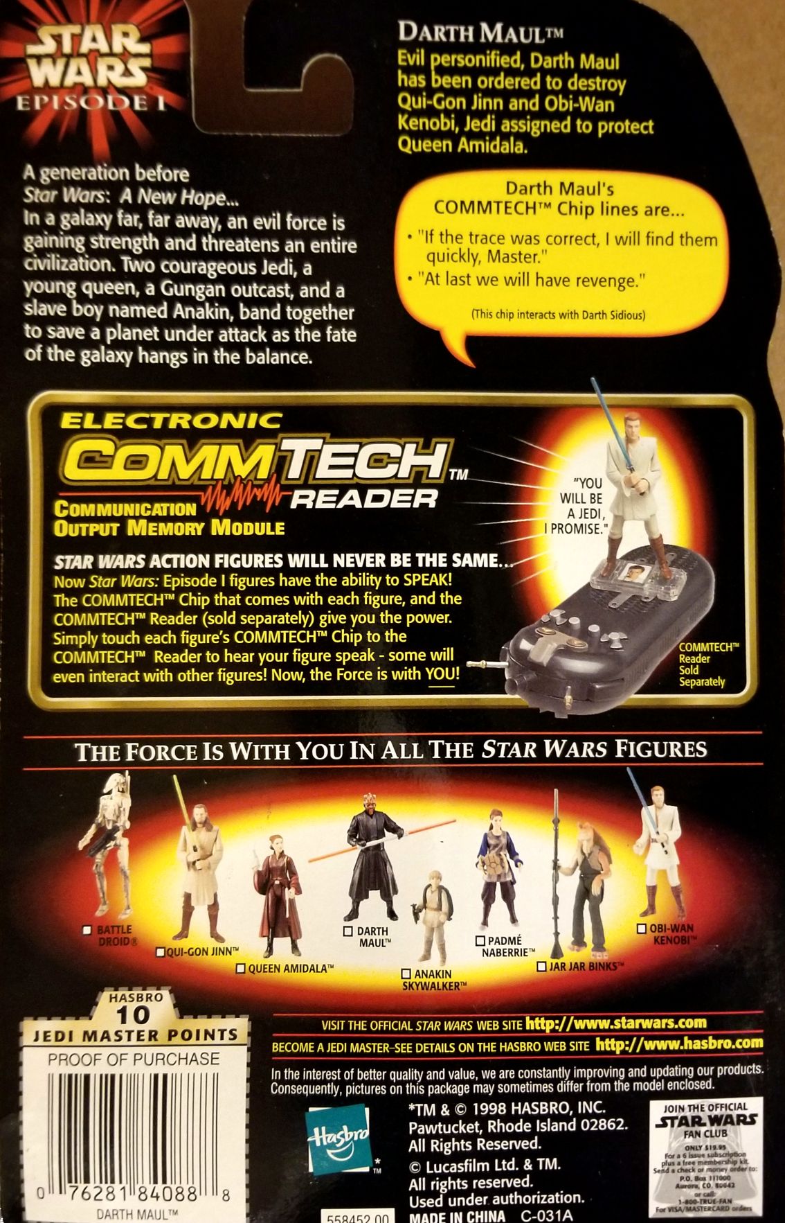 Phantom Menace figure 3.75 - Darth Maul (Jedi Dule) TPM - Hasbro (Star Wars Episode I The Phantom Menace) action figure collectible - Main Image 2