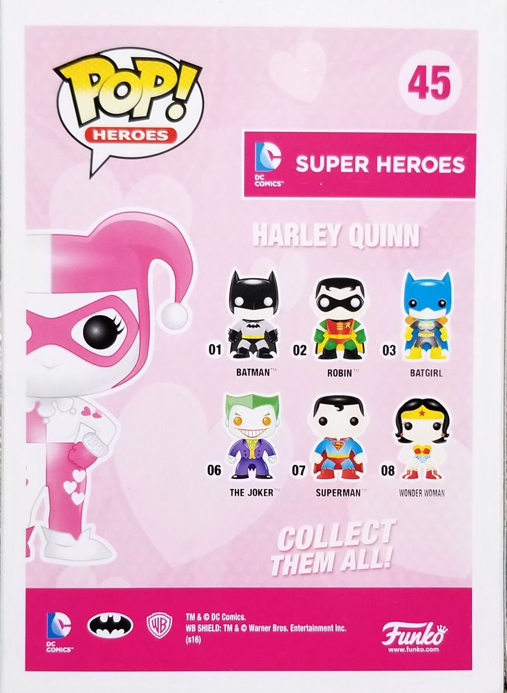 Funko Pop! DC Superheros: Harley Quinn DC Superheros Pink Valentine - Funko (DC Funko Pops!) action figure collectible [Barcode 0849803088712] - Main Image 2