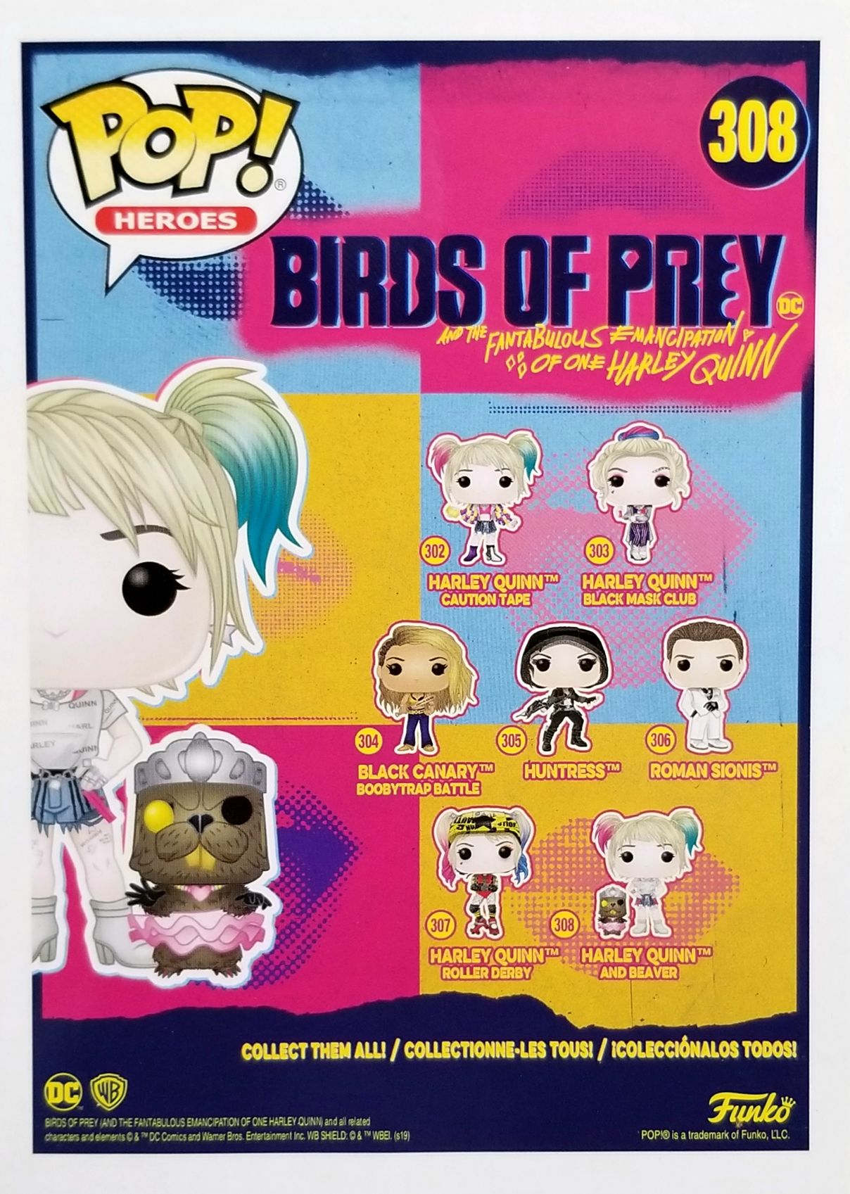Funko Pop! Movies: Birds of Prey - Harley Quinn and Beaver - Funko (Birds of Prey (and the Fantabulous Emancipation of One Harley Quinn)) action figure collectible [Barcode 0889698443784] - Main Image 2