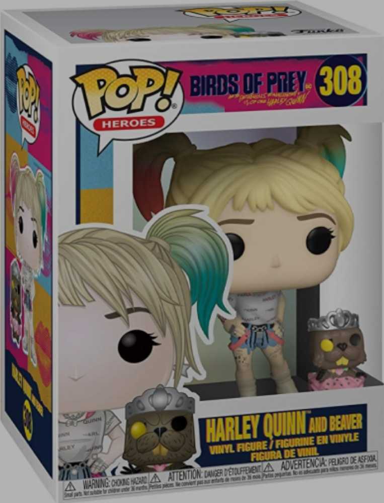 Funko Pop! Movies: Birds of Prey - Harley Quinn and Beaver - Funko (Birds of Prey (and the Fantabulous Emancipation of One Harley Quinn)) action figure collectible [Barcode 0889698443784] - Main Image 4