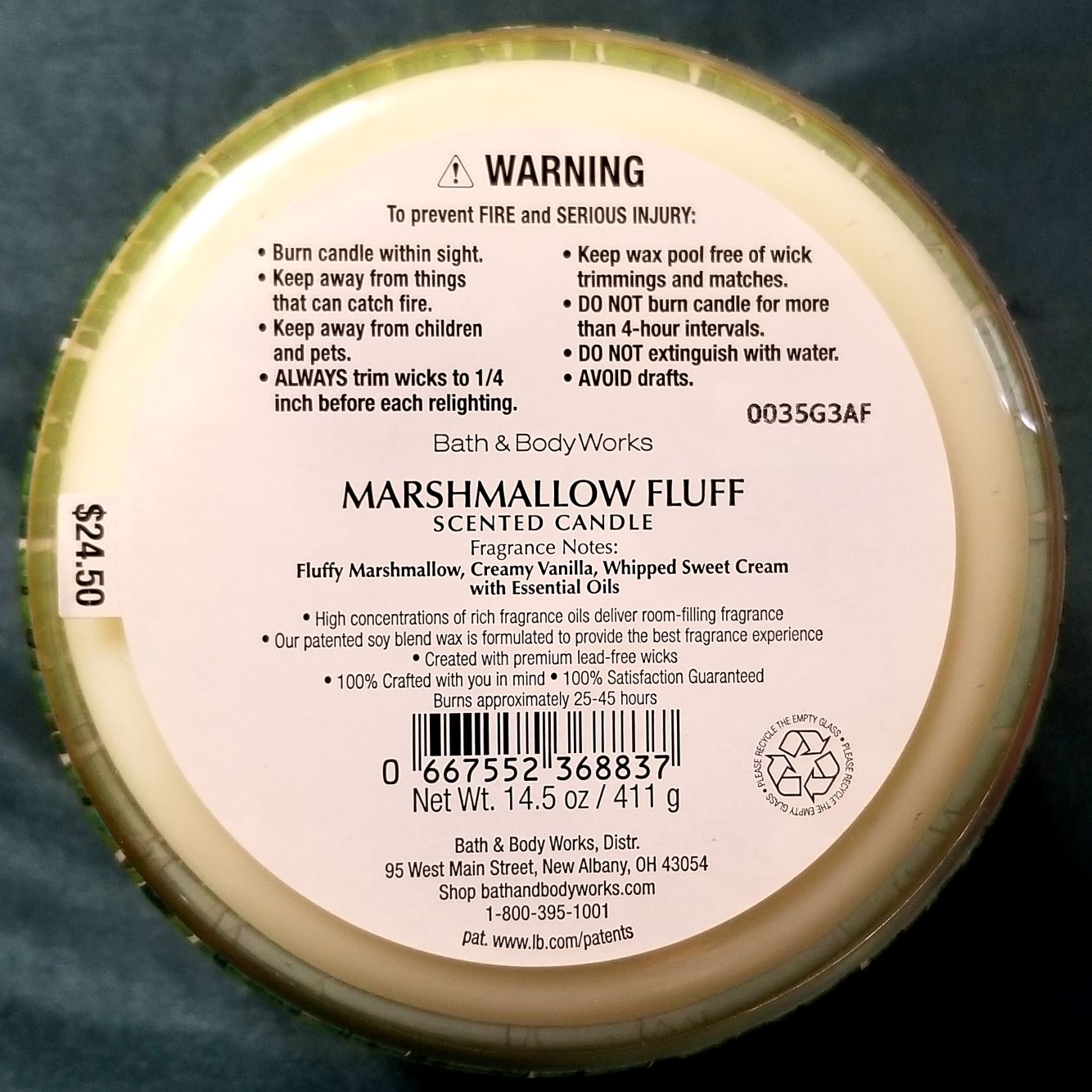CANDLE: Easter Bath and Bodyworks Some Bunny Loves You Marshmallow Fluff 2020 - Bath & Bodyworks Candle (Easter Candles) action figure collectible [Barcode 667552368837] - Main Image 2
