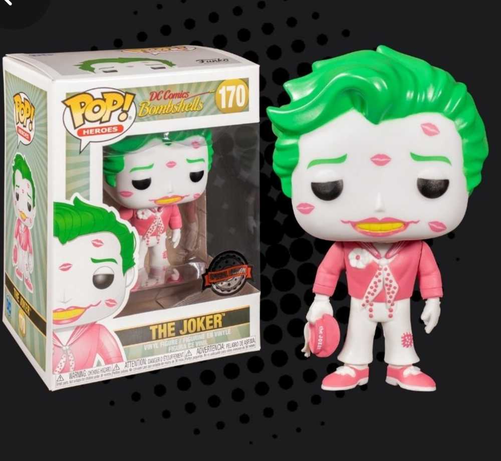 Funko Pop! DC Superheros: The Joker DC Bombshells The Joker (Love Sick) Valentine’s Day  - Funko (DC Bombshells) action figure collectible [Barcode 0889698460538] - Main Image 4