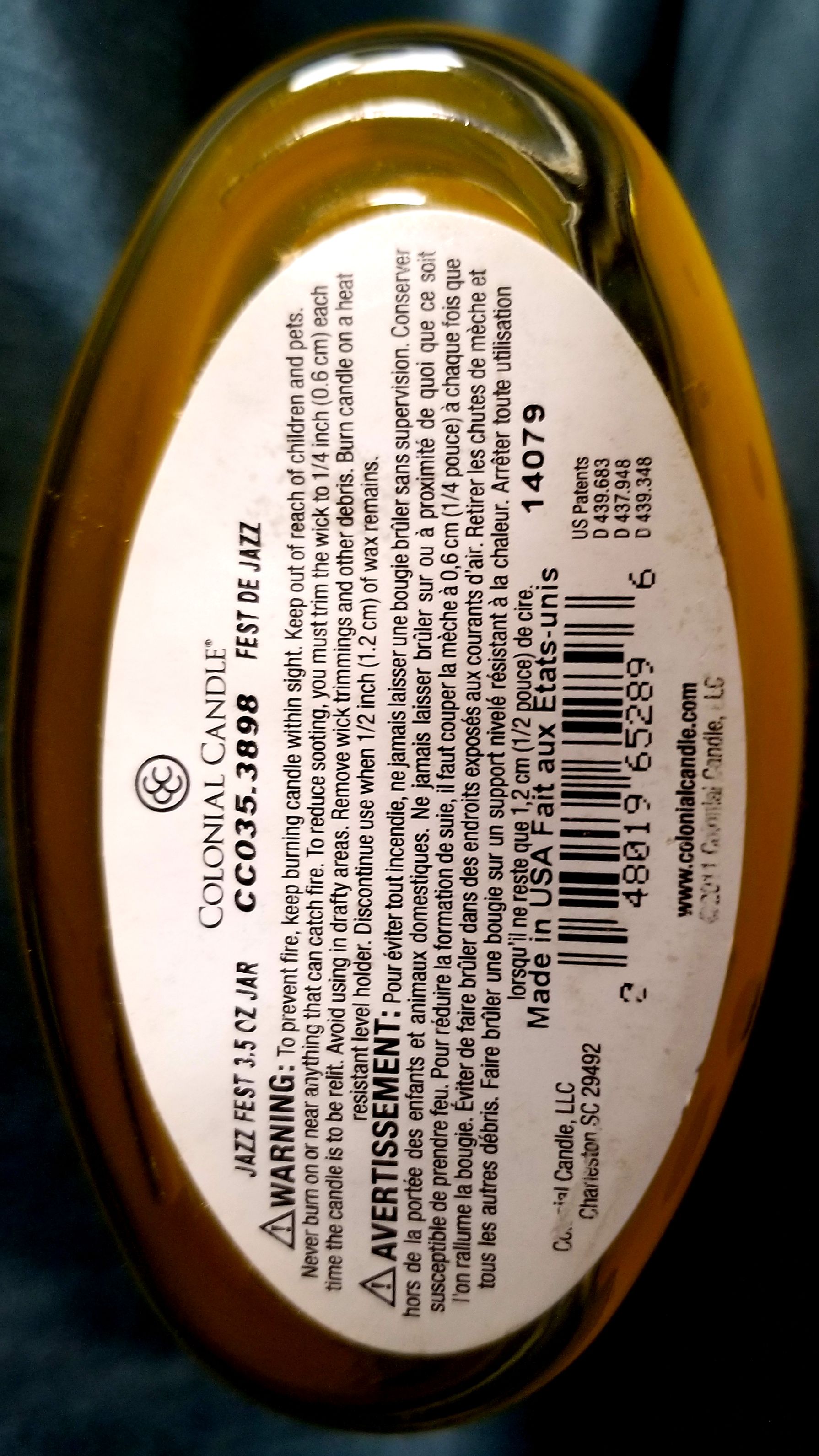 CANDLE: Mardi Gras Colonial Candle Jazz Fest 2014 - Colonial Candle (Mardi Gras Candles) action figure collectible - Main Image 2