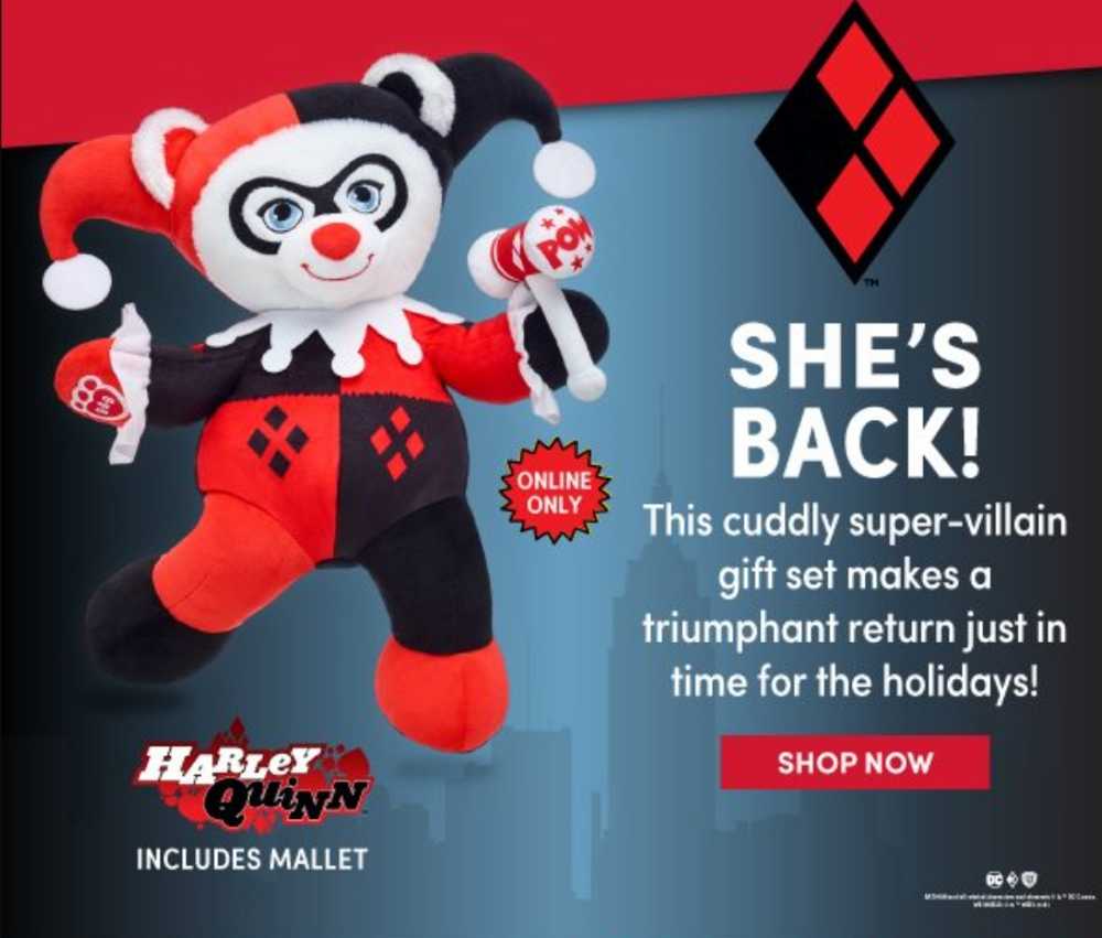 DC Comics Build-A-Bear : Harley Quinn Bear Online Exclusive - Build A Bear (Harley Quinn) action figure collectible [Barcode 889794024306] - Main Image 4