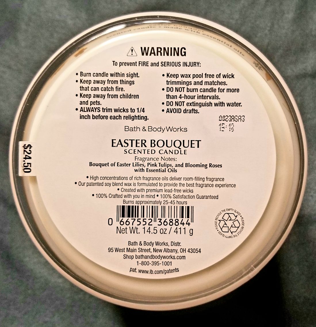 CANDLE: Easter Bath and Bodyworks Spring Has Sprung Easter Bouquet 2020 - Bath & Bodyworks Candle (Easter Candles) action figure collectible [Barcode 667552368844] - Main Image 2