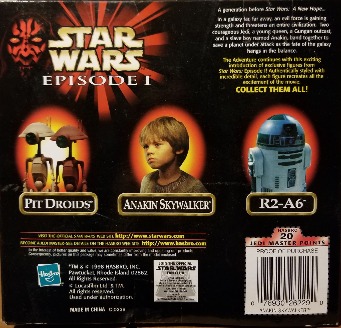 Phantom Menace figure 12 inch - Anakin Skywalker TPM - Hasbro (Star Wars Episode I The Phantom Menace) action figure collectible - Main Image 2