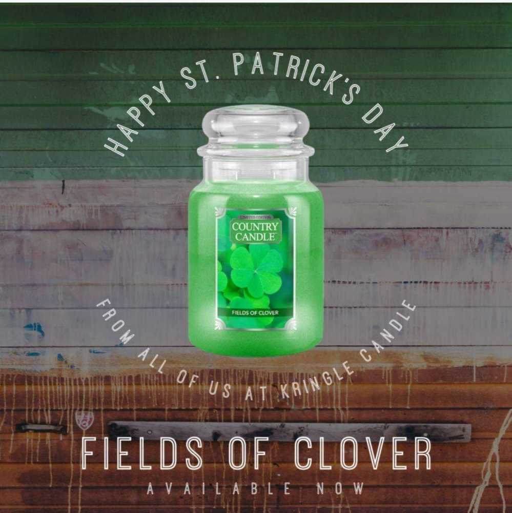 CANDLE: St. Patrick’s Day Country Candle Fields of Clover 2020 Kringle  - Country Candle (St. Patrick’s Day Candles) action figure collectible [Barcode 846853065106] - Main Image 3