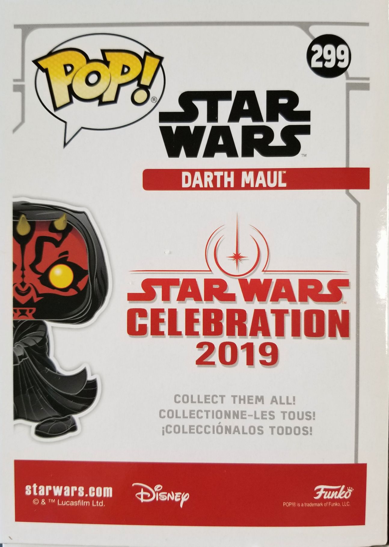 Funko Pop! Movies: Star Wars Darth Maul SWC 2019 TPM - Funko (Star Wars Episode I The Phantom Menace) action figure collectible [Barcode 0889698376679] - Main Image 2