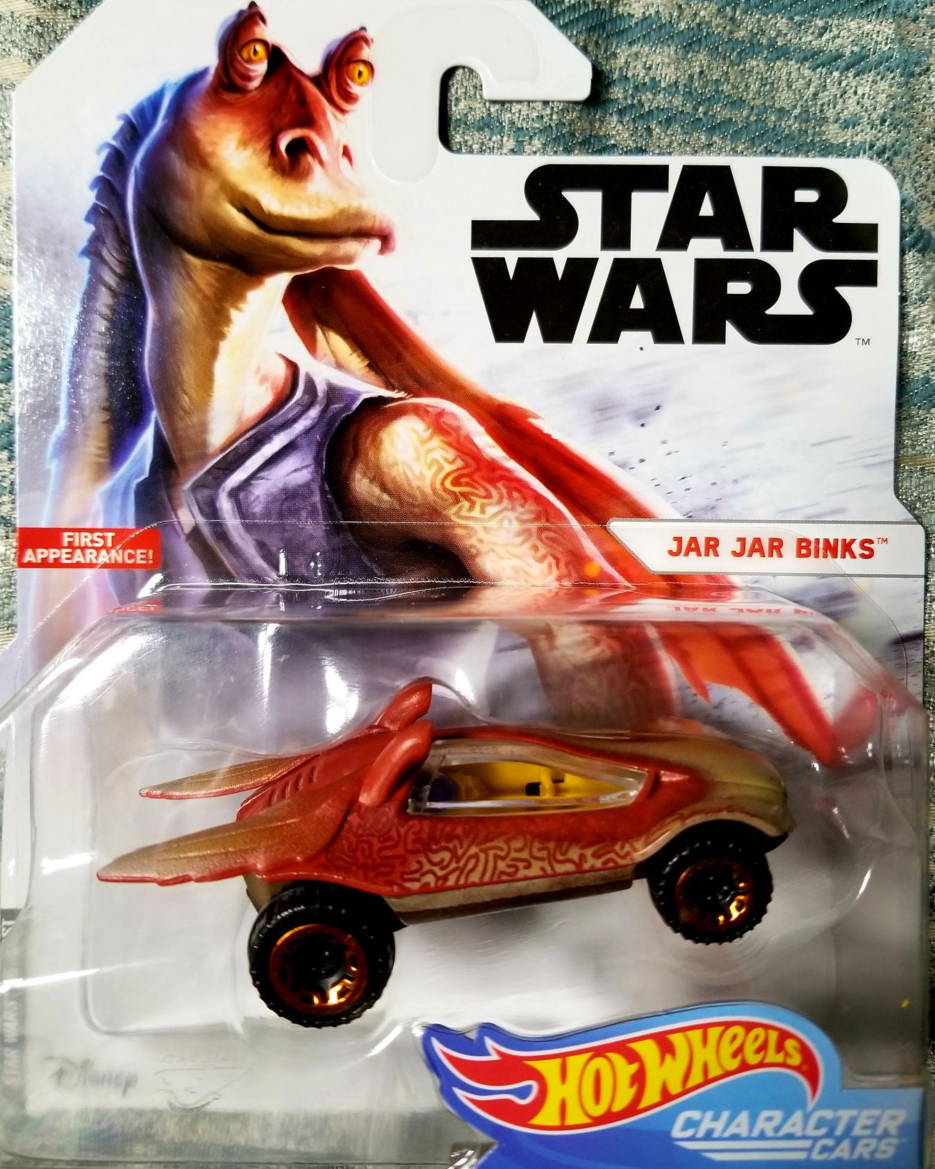 Hot Wheels Star Wars Character Jar Jar Binks White Card TPM - Hot Wheels from Mattel (Star Wars Hot Wheels) action figure collectible [Barcode 0887961559774] - Main Image 1