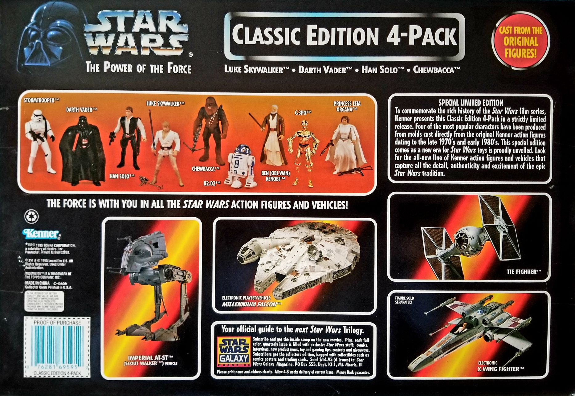 Classic Edition 4-Pack ANH (Han, Luke, Chewbacca, Darth Vader) - Hasbro / Kenner (A New Hope) action figure collectible - Main Image 2