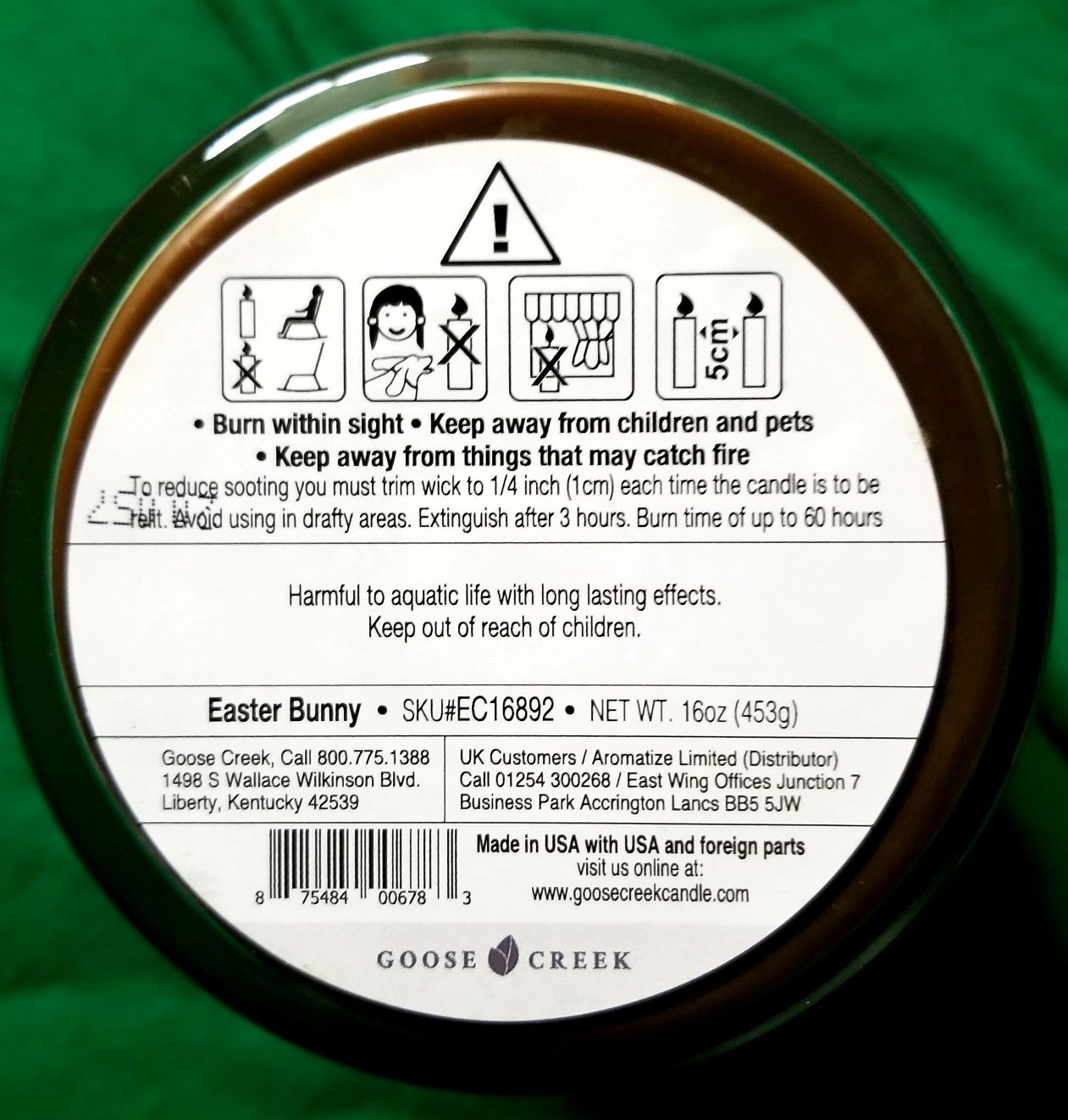 CANDLE: Easter Goose Creek Easter Bunny 2020 - Goose Creek Candle (Easter Candles) action figure collectible [Barcode 875484006783] - Main Image 2