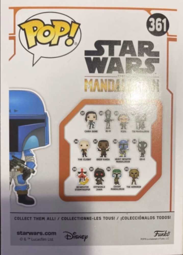Funko Pop! Television: The Mandalorian - Death Watch (No Stripes) & tshirt gamestop boxset MANDO. - Funko (Star Wars The Mandalorian) action figure collectible [Barcode 0889698471060] - Main Image 4