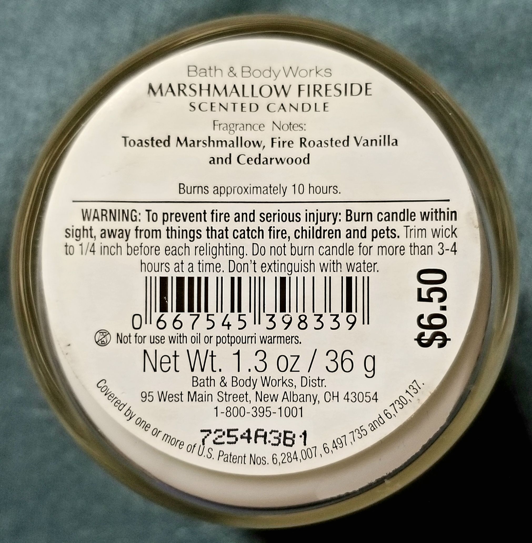 CANDLE: Halloween Bath & Bodyworks Don’t Ask Marshmallow Fireside Mini 2015 - Bath & Bodyworks Candle (Halloween Candle) action figure collectible [Barcode 667545398339] - Main Image 2