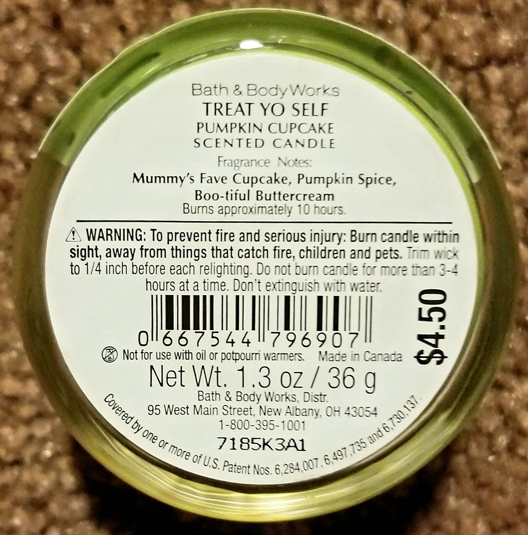 CANDLE: Halloween Bath & Bodyworks Treat Yo Self Pumpkin Cupcake Mini 2017 - Bath & Bodyworks Candle (Halloween Candle) action figure collectible - Main Image 2