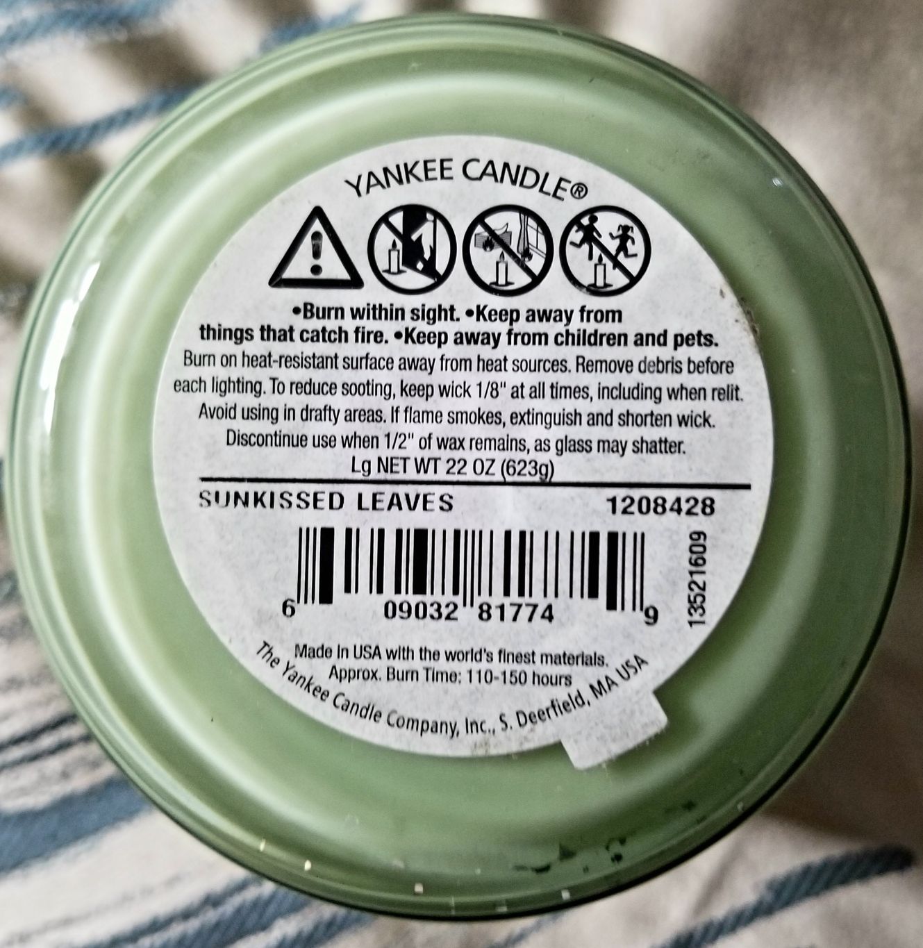 CANDLE: Summer Yankee Sun Kissed Leaves 2013 - Yankee Candle (Summer Candles) action figure collectible [Barcode 609032817749] - Main Image 2