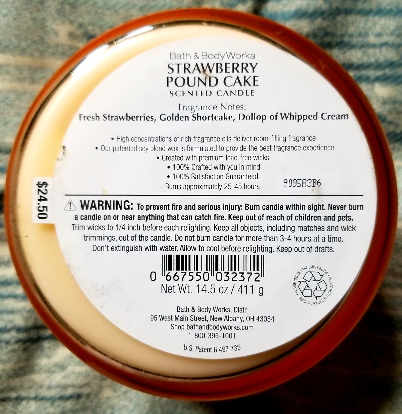 CANDLE: Summer Treats Bath and Body Works Strawberry Poundcake  - Bath & Bodyworks Candle (Bakery Candles) action figure collectible - Main Image 2