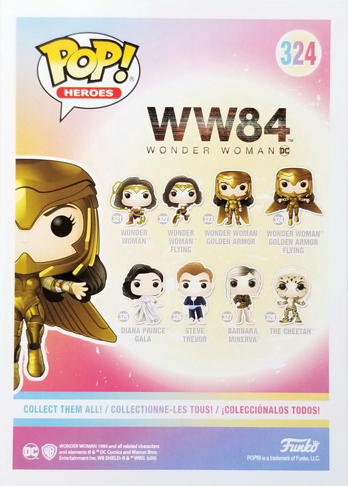 Funko Pop! Movies: WW84 Wonder Woman Golden Armor Flying - Funko (Wonder Woman 1984) action figure collectible [Barcode 0889698466608] - Main Image 2